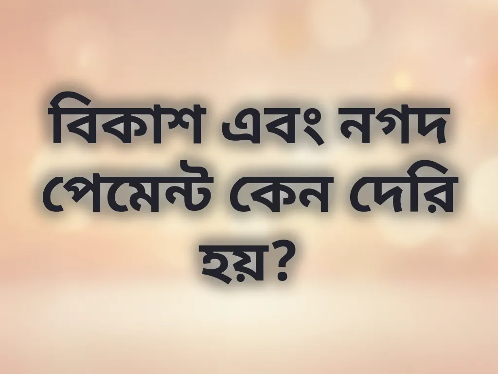 বিকাশ এবং নগদ পেমেন্ট কেন দেরি হয়?